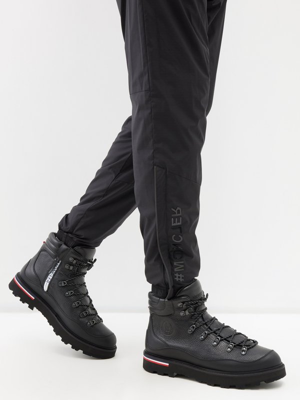 Moncler Peka grained-leather hiking boots