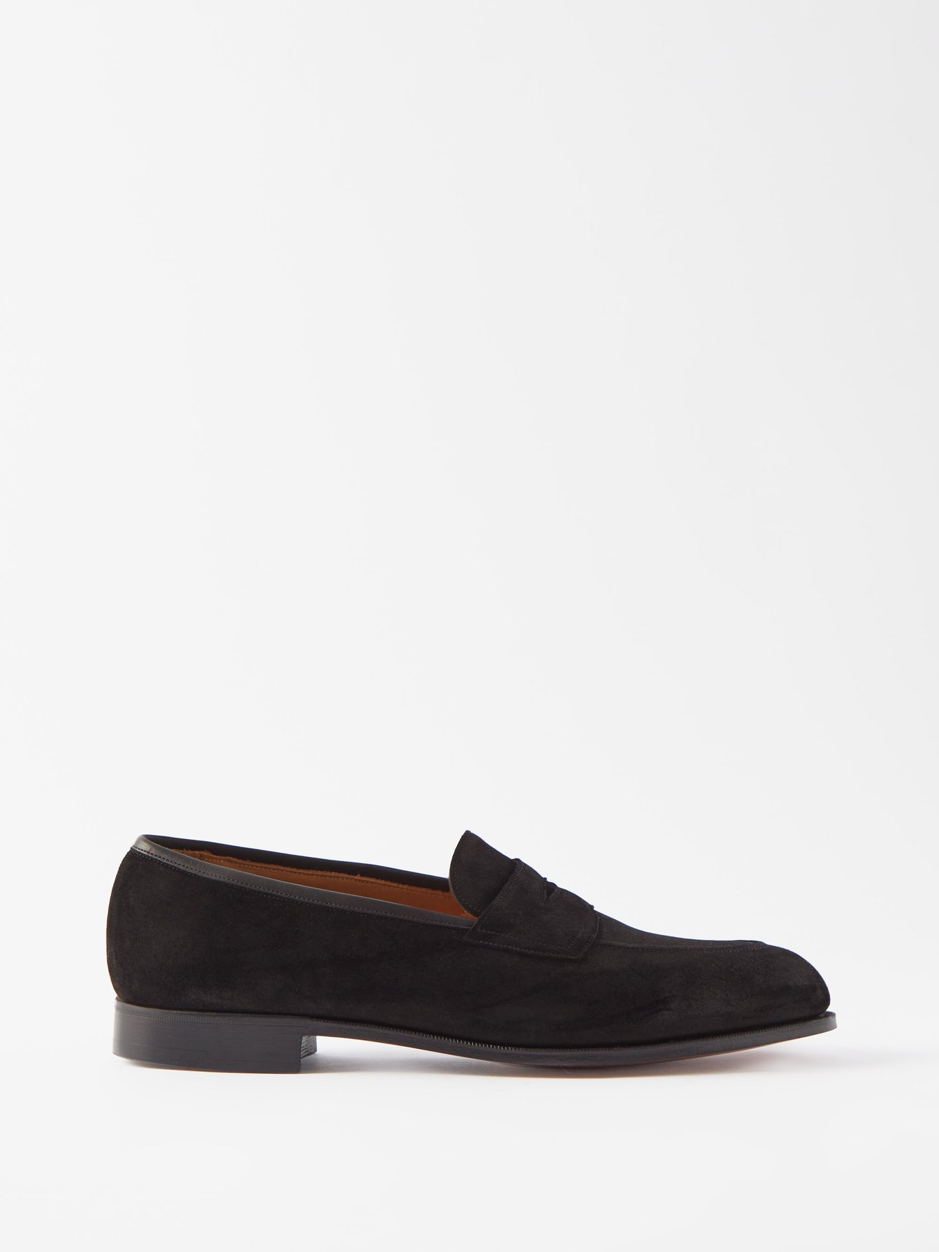 The Penny Loafer - Black Suede, Crafted by Hand