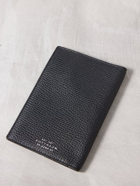 Smythson Ludlow grained-leather passport cover