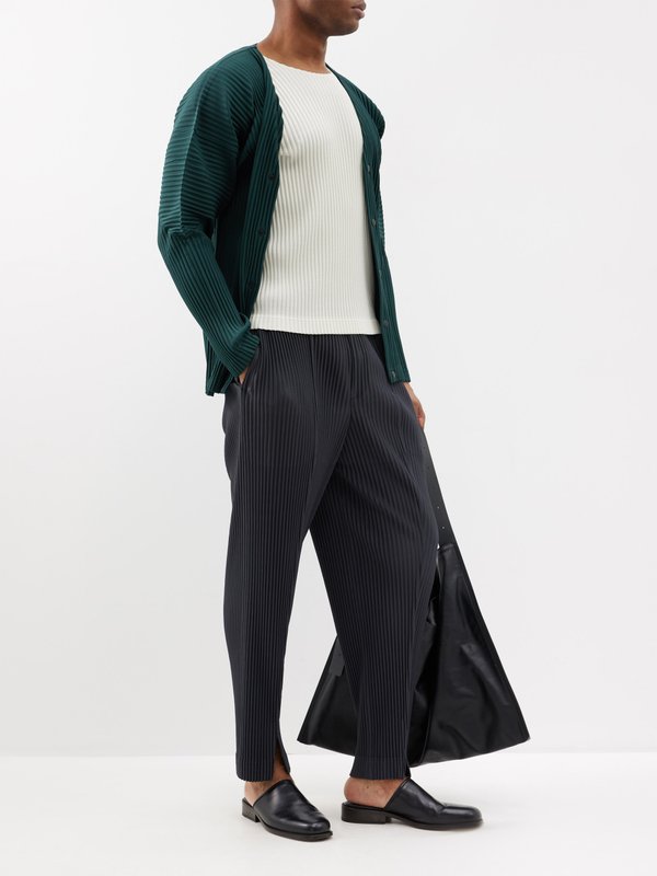 Homme Plissé Issey Miyake November pressed-front technical-pleated trousers
