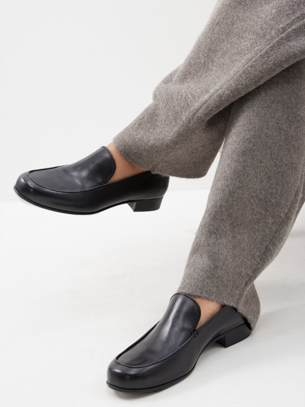 The Row Flynn leather loafers