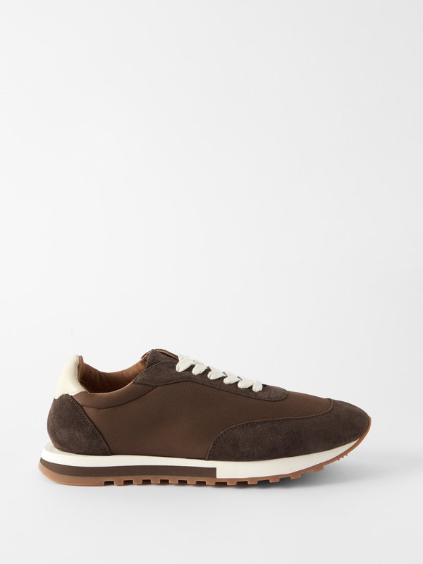 The Row Owen Runner suede-trim mesh trainers