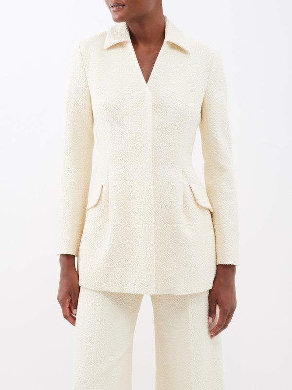 Emilia Wickstead Aideen cotton-blend boucle tailored jacket
