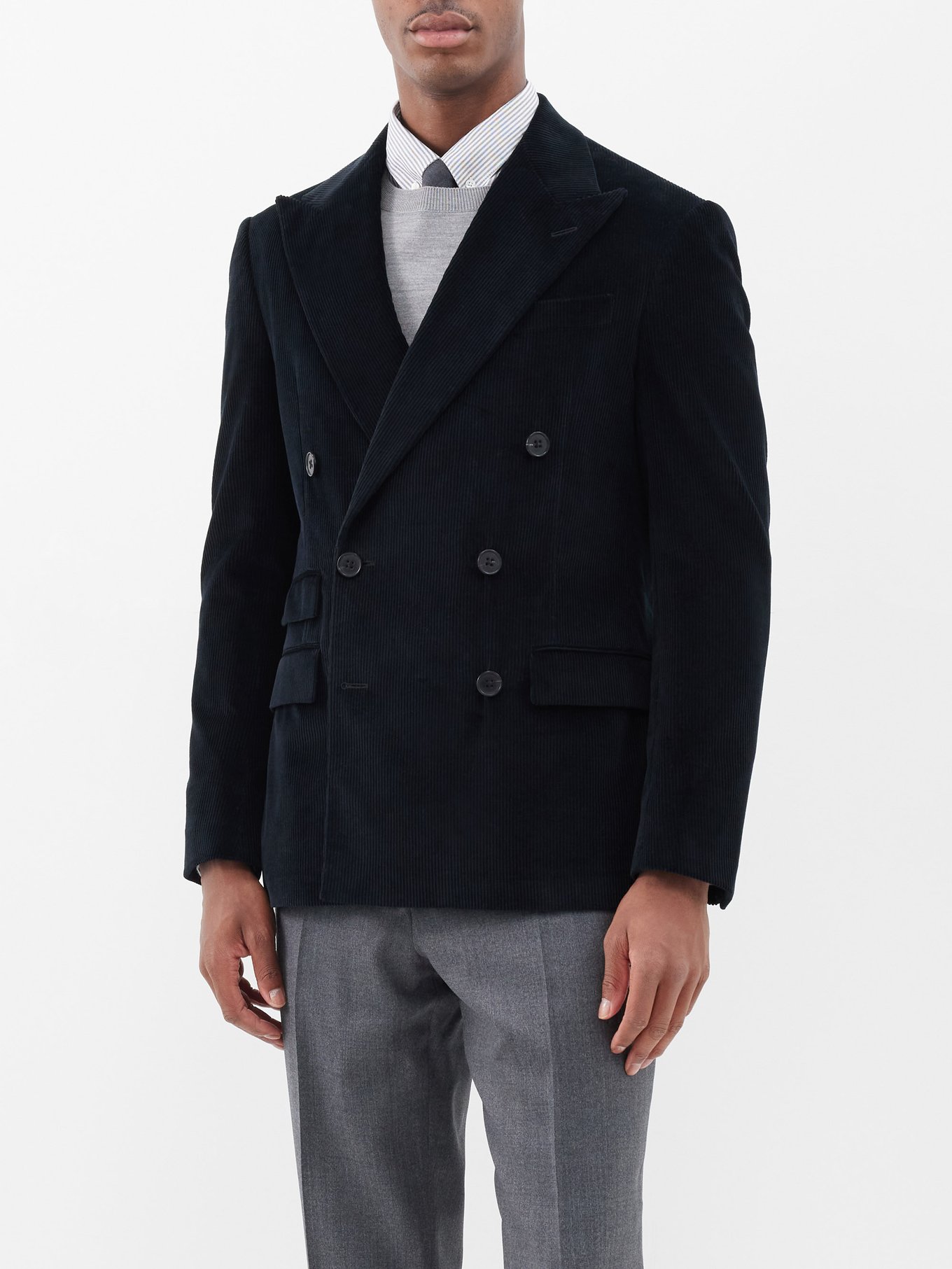 Gucci Double-breasted Cotton-corduroy Suit Jacket