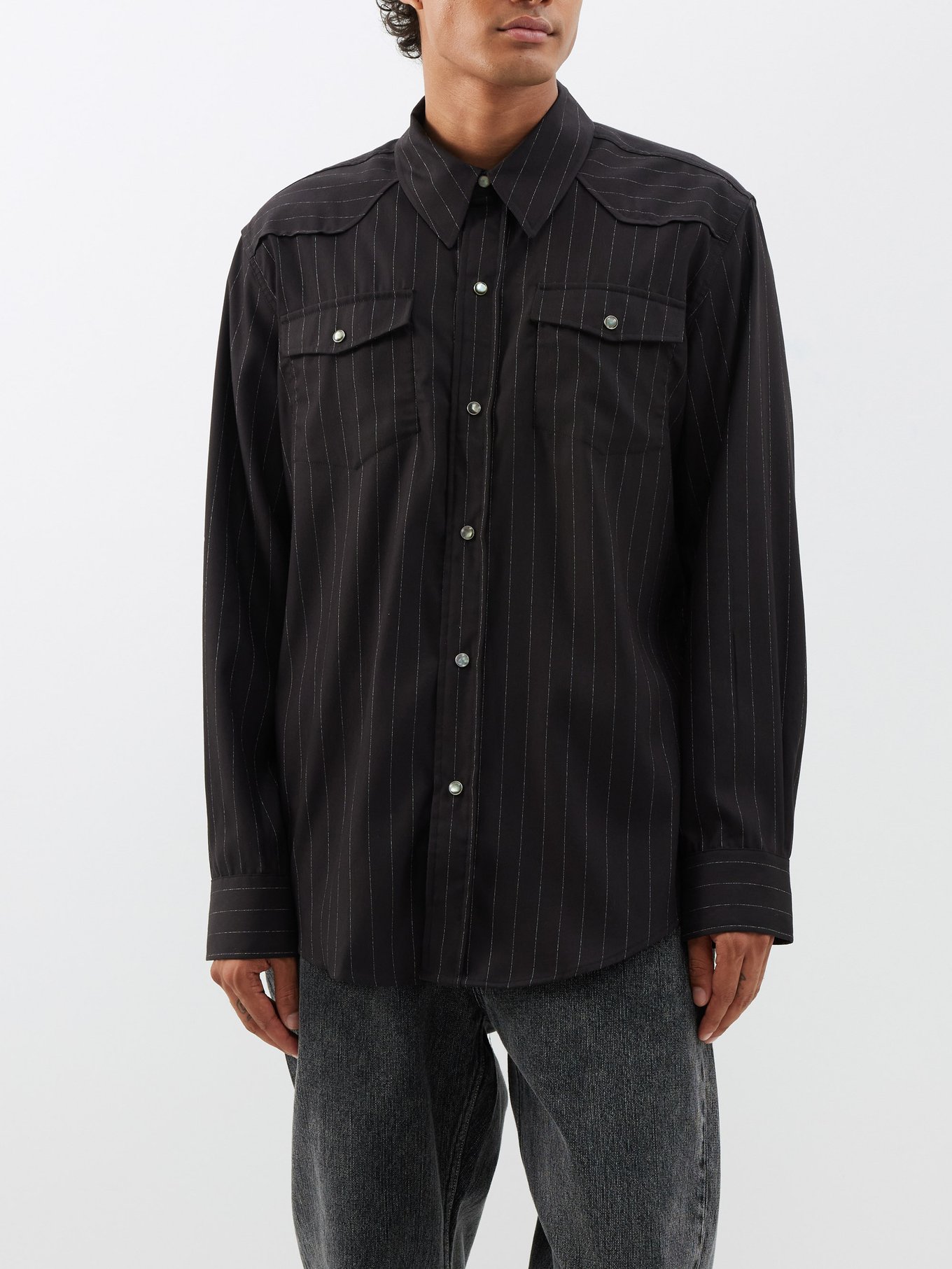 OUR LEGACY Frontier Denim Western Shirt for Men