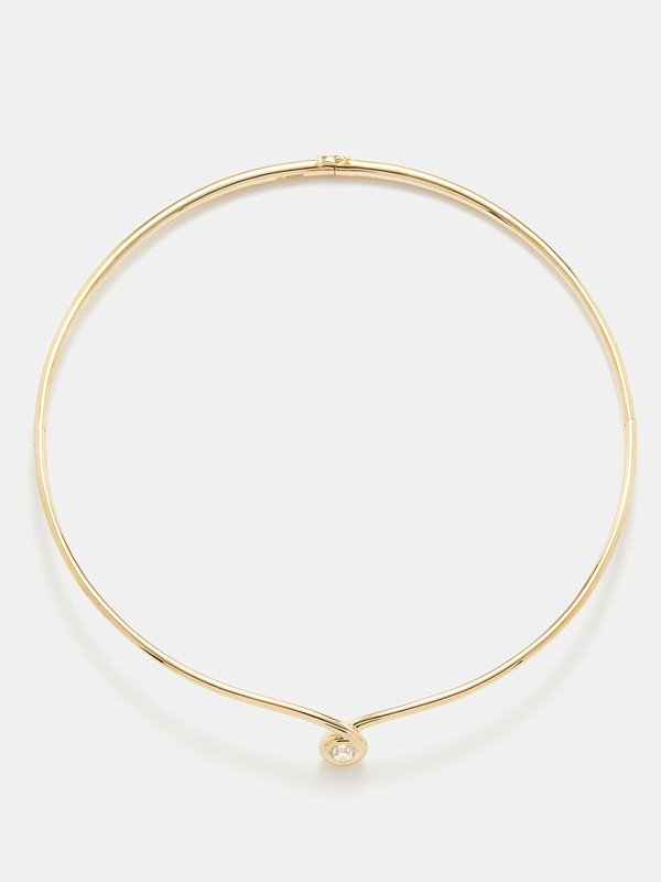 Yvonne Léon Snail topaz & 9kt gold necklace