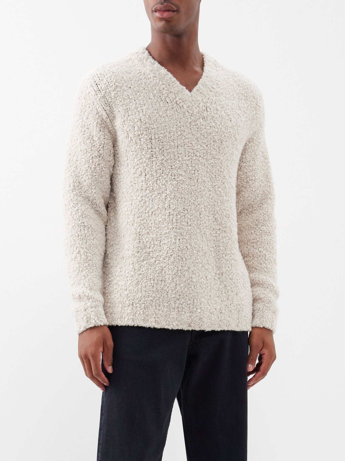 Speckled Merino Wool Crewneck Sweater