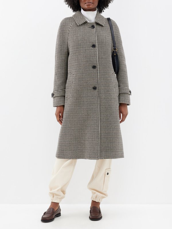 Fortela Alessandro houndstooth wool-blend coat