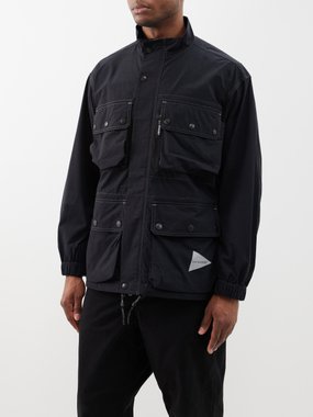 And Wander Parachute patch-pocket nylon jacket