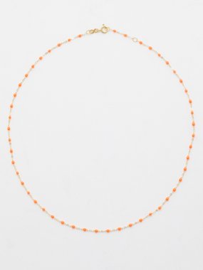 Gigi Clozeau Gigi orange resin & 18kt gold necklace