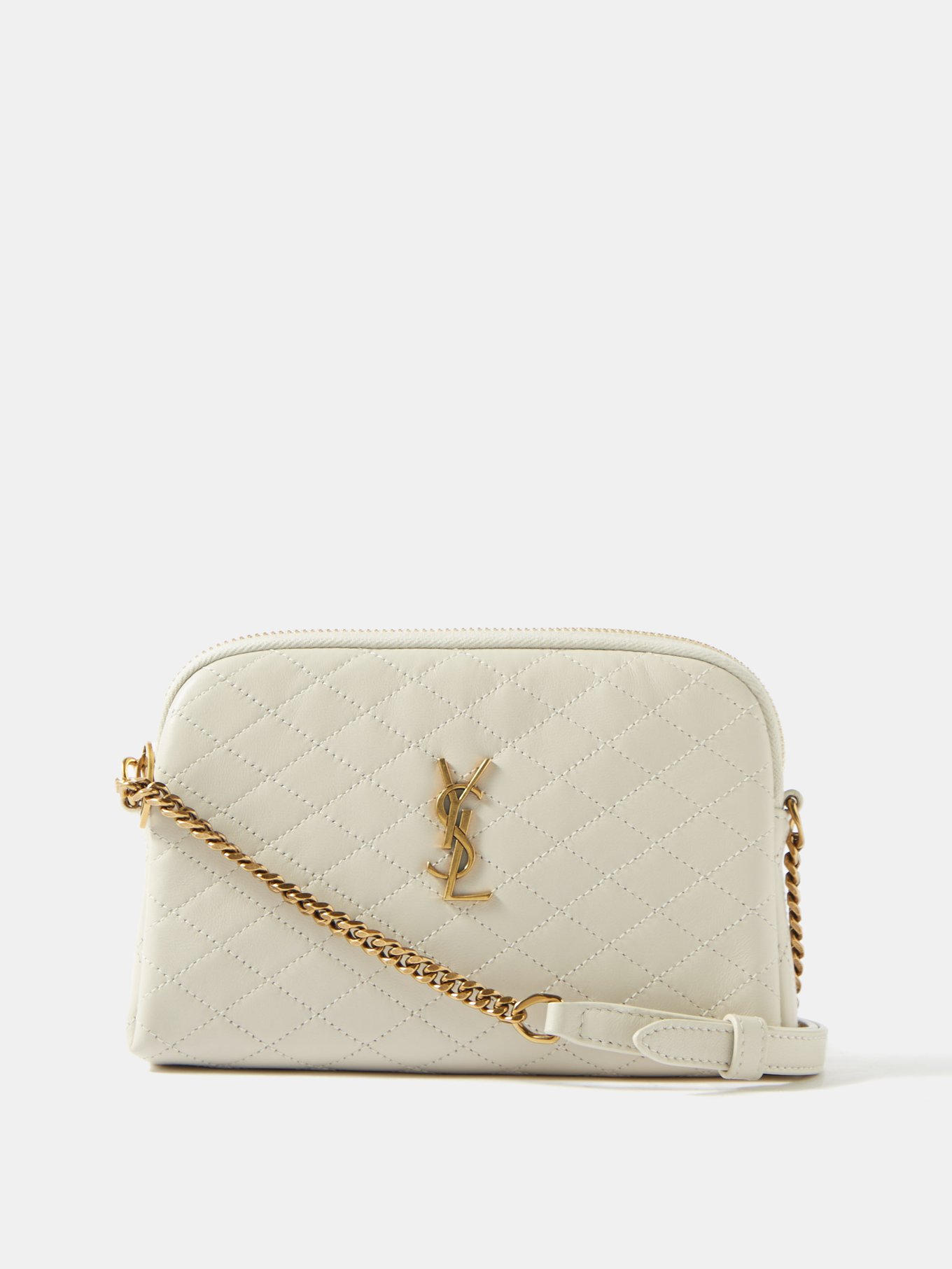 White Quilted-leather cross-body bag
