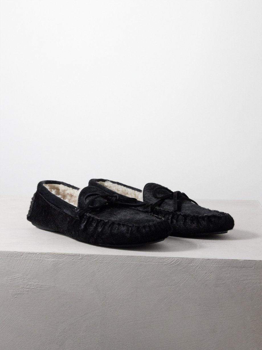 The Row Lucca calf-hair moccasins