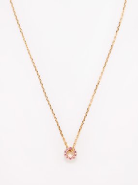Viltier Edge sapphire & 18kt gold necklace