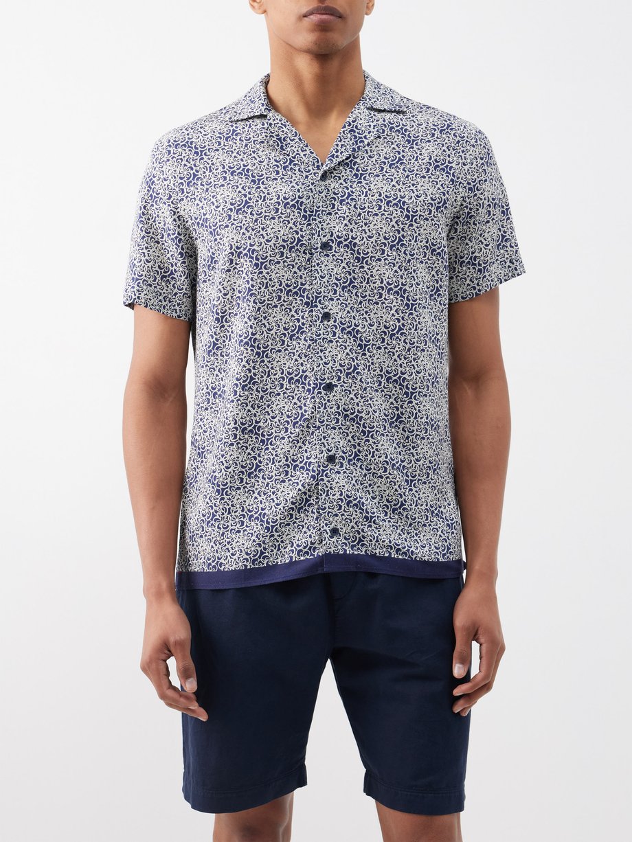 Orlebar Brown Travis floral-print shirt