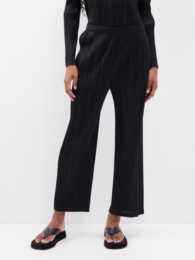 Pleats Please Issey Miyake Technical-pleated straight-leg trousers