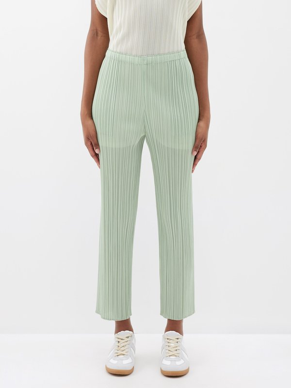 Pleats Please Issey Miyake Technical-pleated jersey trousers