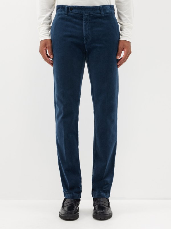 Massimo Alba Winch slim-leg cotton-velvet trousers