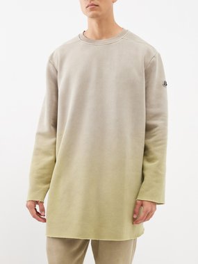 Moncler + Rick Owens Subhuman cotton-blend jersey longline sweatshirt