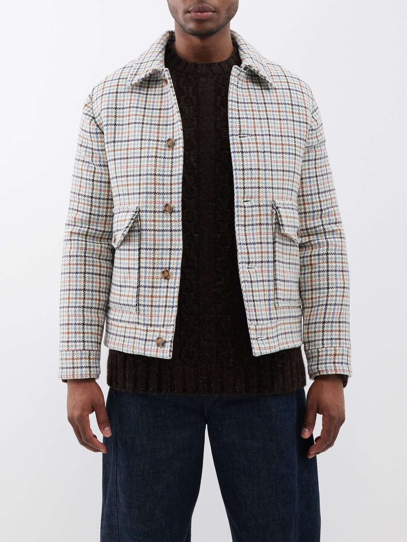 Julius wool-blend check jacket video