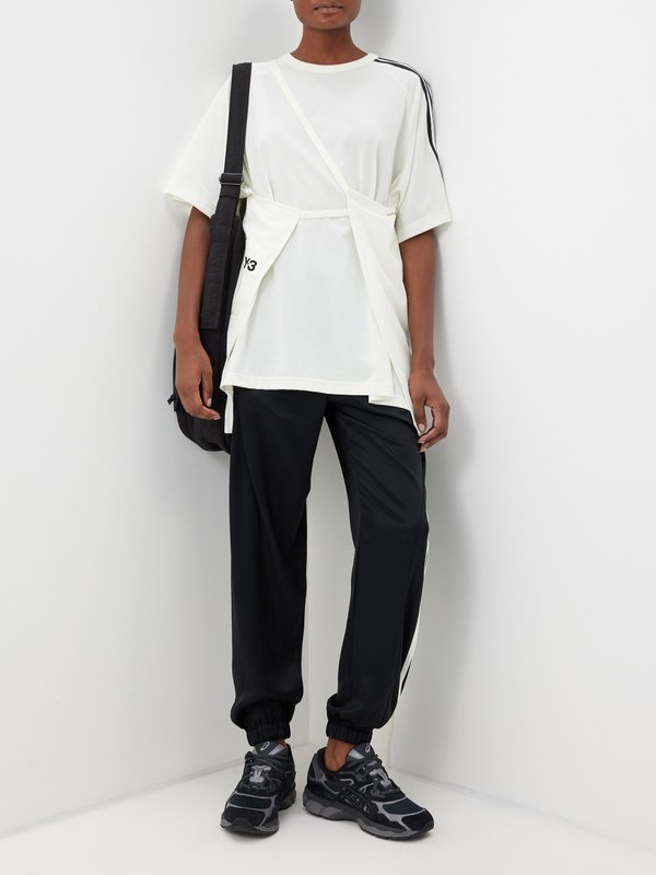 Y-3 Strap-overlay cotton-jersey T-shirt