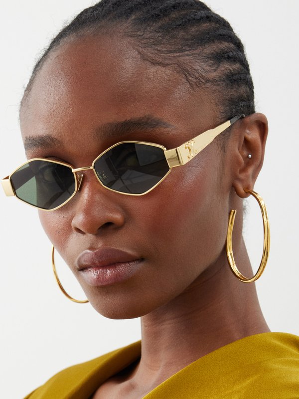 Celine Eyewear Hexagonal metal sunglasses