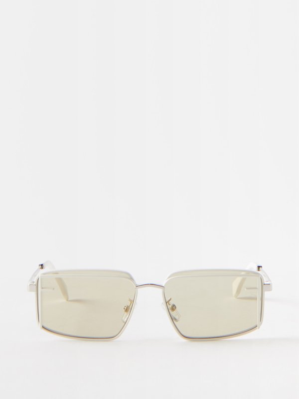 Fendi Eyewear Fendi First Sight square metal sunglasses