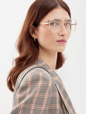 Fendi Eyewear Fendi Oversized square metal glasses