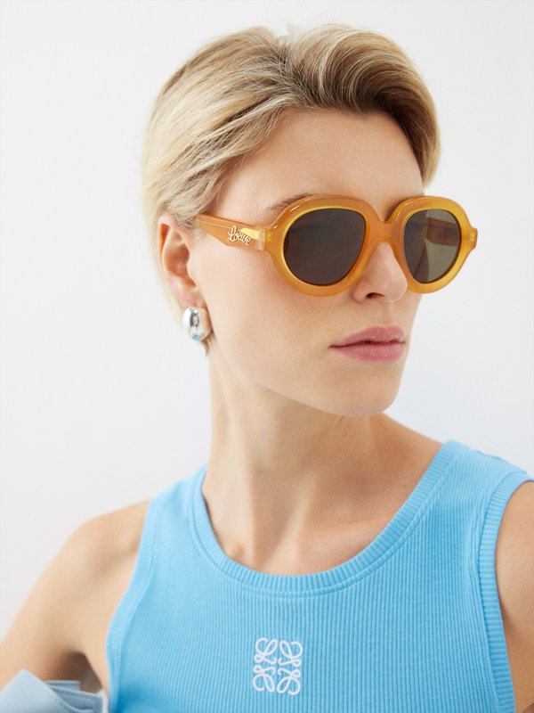 LOEWE Eyewear (LOEWE) Curvy round acetate sunglasses