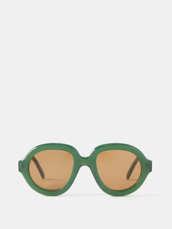 LOEWE Eyewear (LOEWE) Round aviator acetate sunglasses