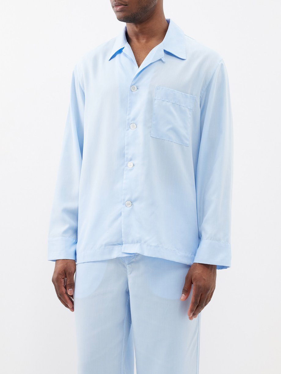 CDLP Patch-pocket lyocell pyjama top