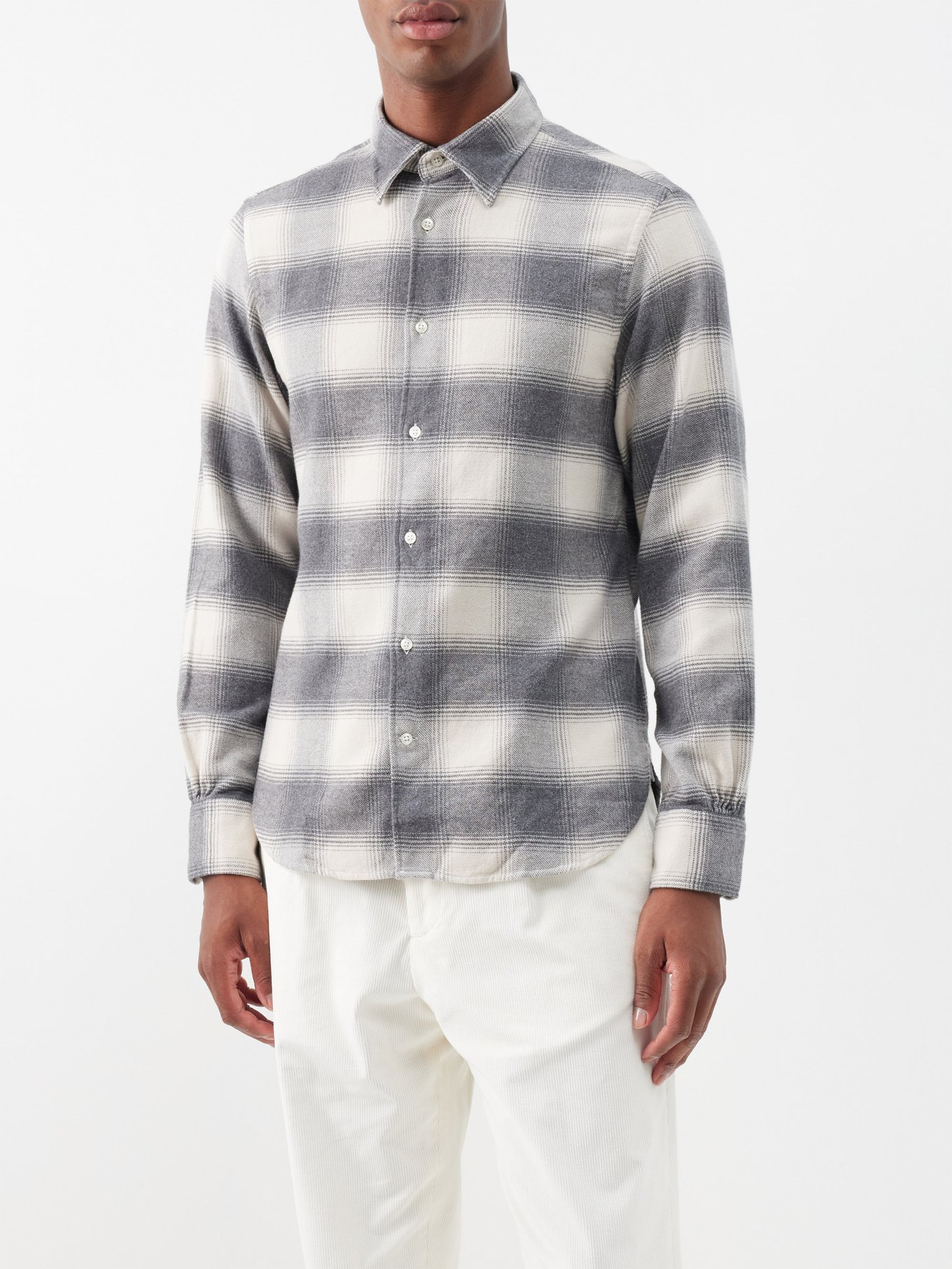 Giacomo checked cotton-twill shirt video