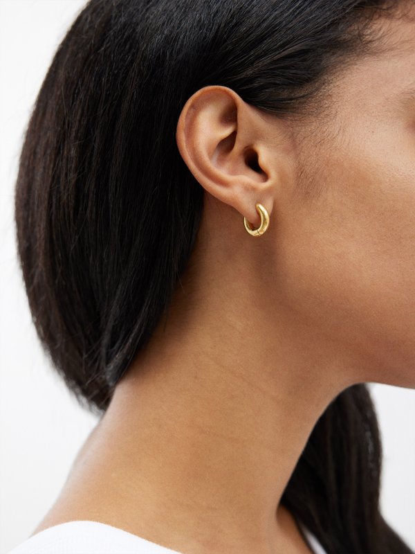 Sophie Buhai Bagel medium 18kt gold-vermeil hoop earrings