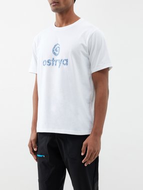 Ostrya ostrya Equi logo-print organic cotton-blend T-shirt