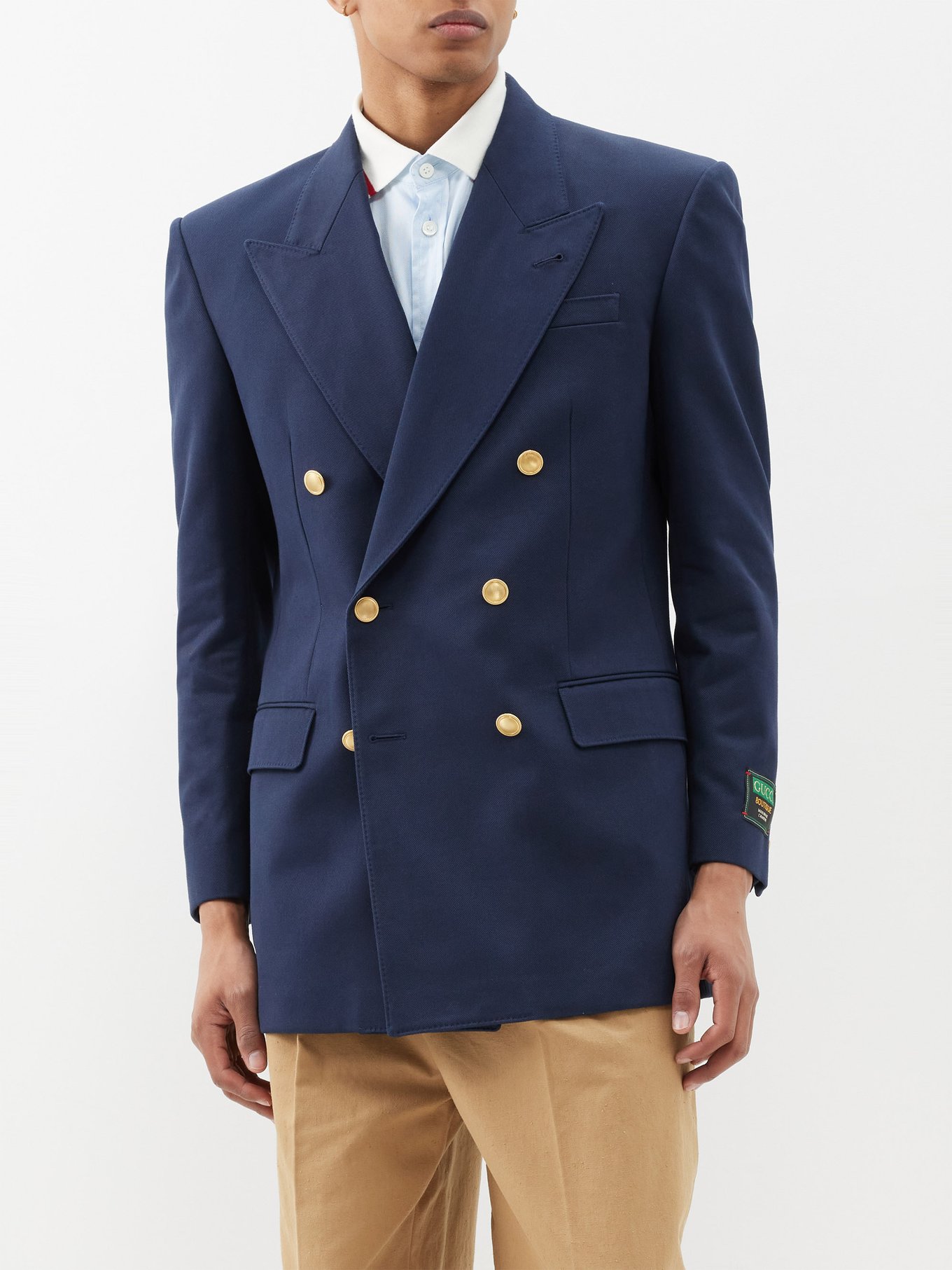 Gucci Men's Double-Breasted Horsebit Jacket