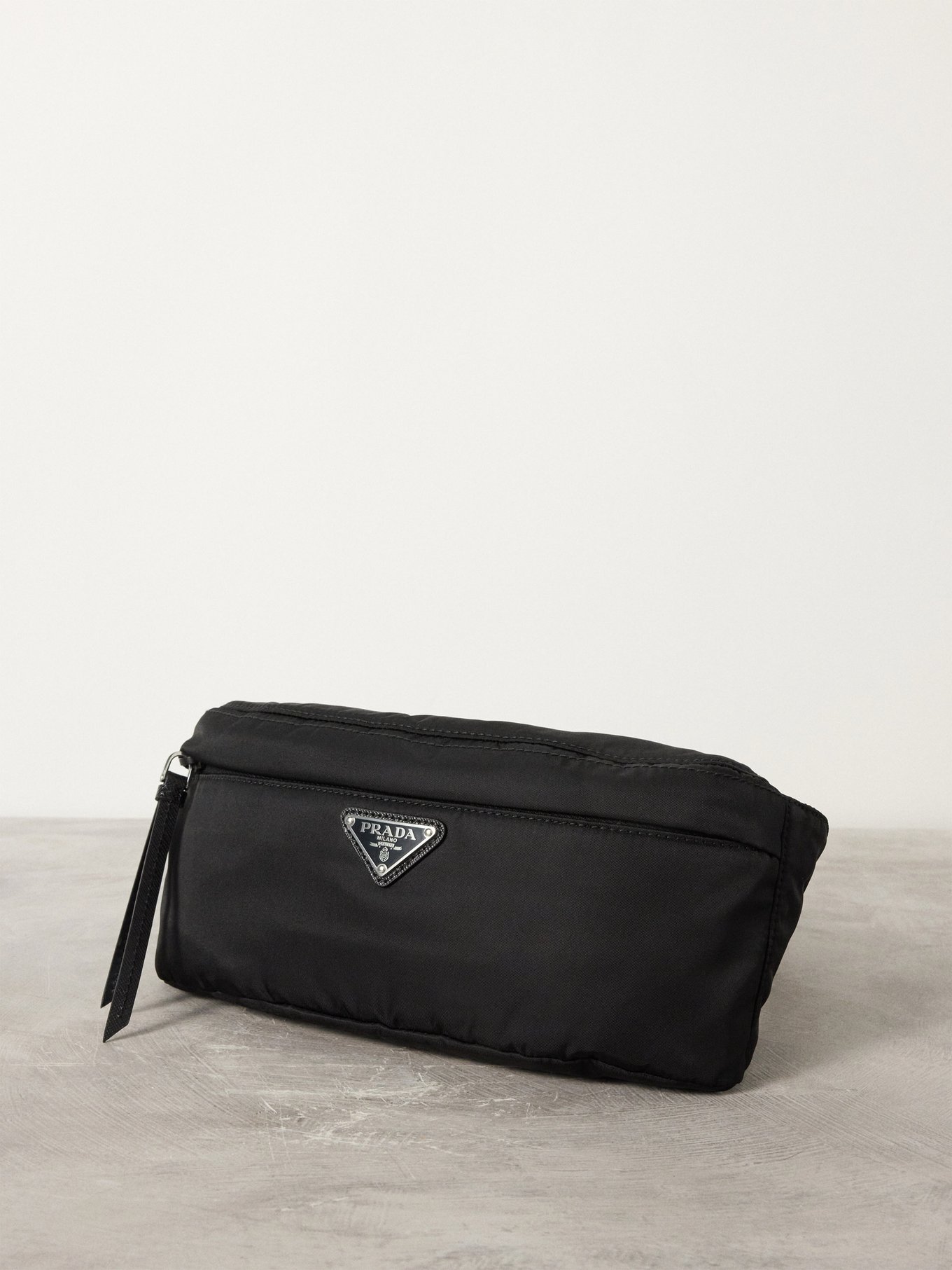 Saint Laurent Black Quilted Logo Detail Leather Belt Bag
