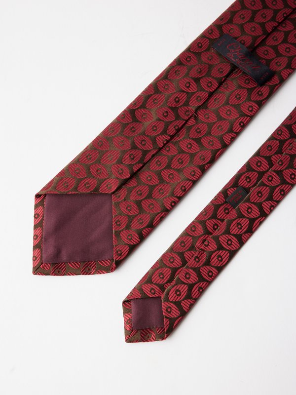 Charvet Eye-jacquard silk tie
