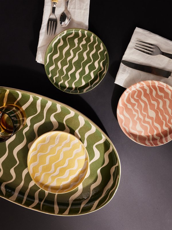 The Conran Shop Set of six Wiggle ceramic side plates