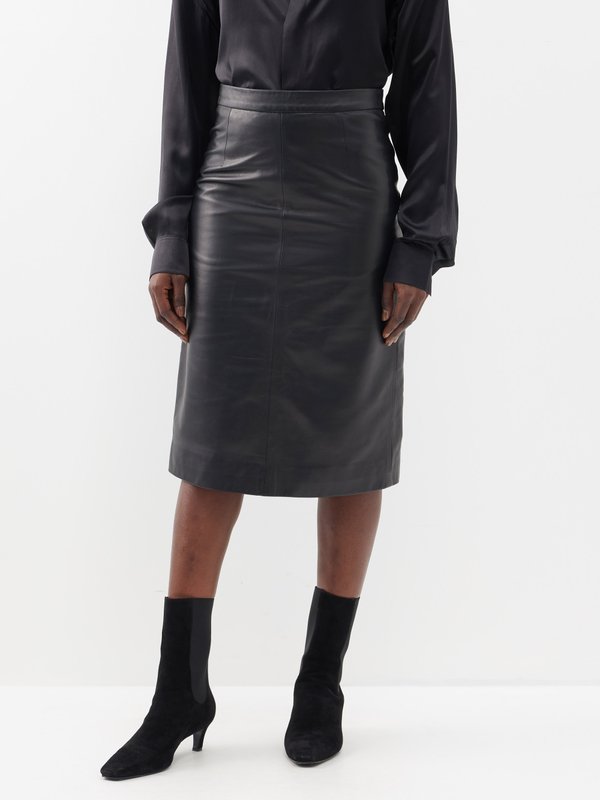 Nili Lotan Leonie leather skirt