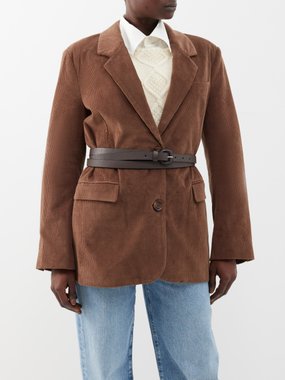 Sea Cooper belted cotton-blend corduroy jacket