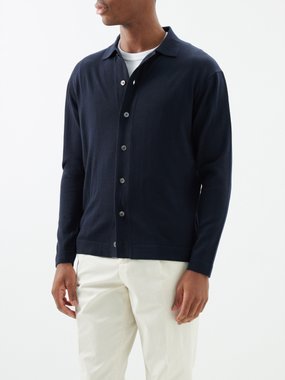 Thom Sweeney Buttoned wool polo shirt
