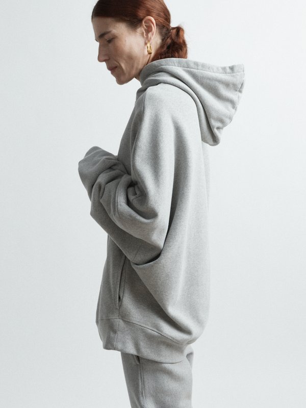 Raey Oversized organic cotton-blend cocoon hoodie