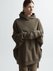 Oversized organic cotton-blend cocoon hoodie
