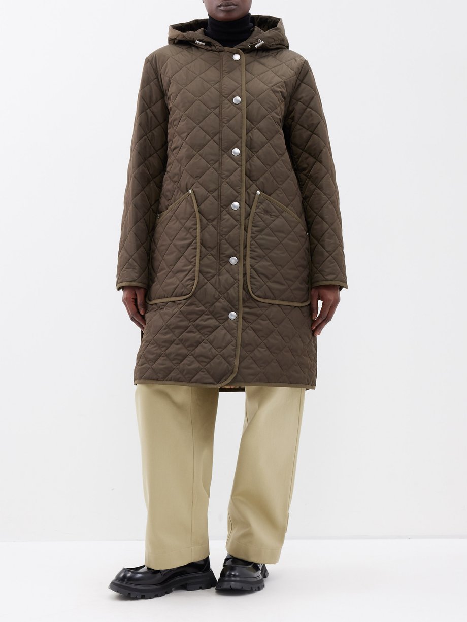 Burberry Hooded quilted nylon jacket