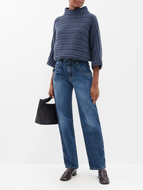 Brunello Cucinelli Cropped chunky-knit cashmere sweater