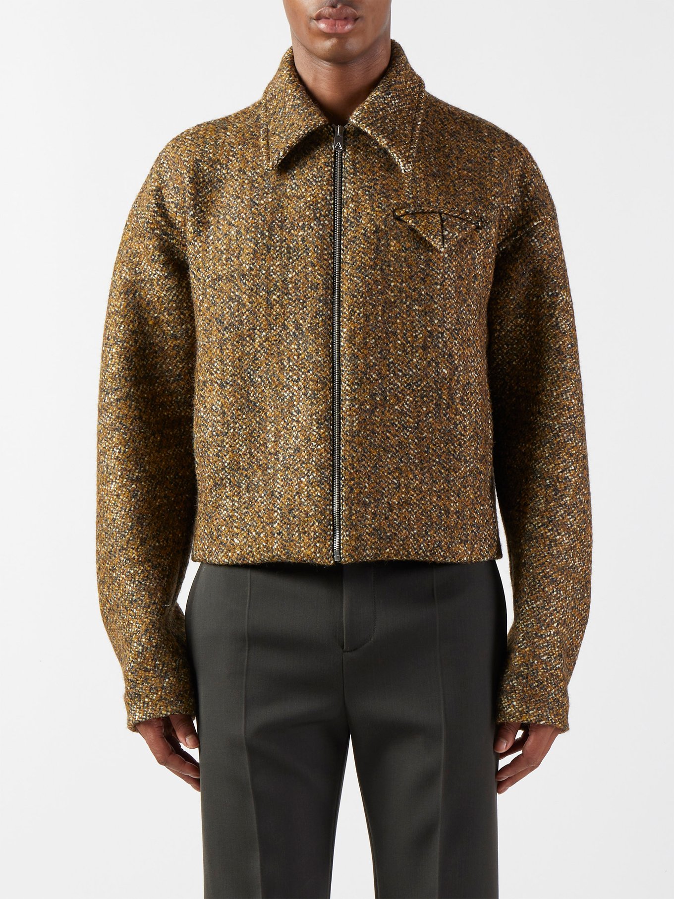 Thom Browne Denim-Tweed Shirt Jacket