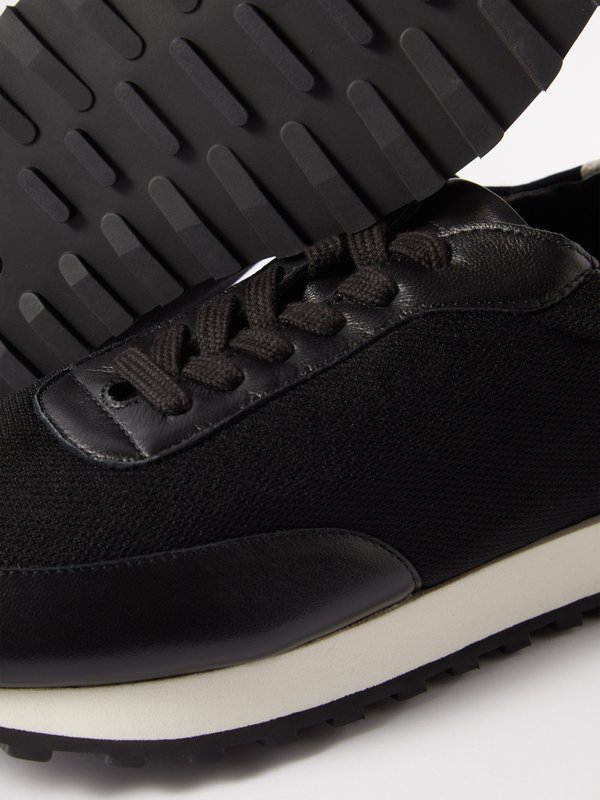The Row Owen leather and canvas trainers