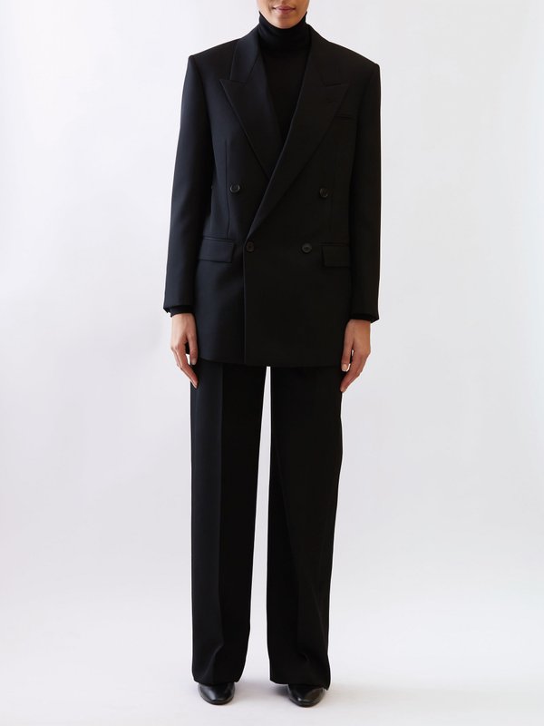 The Row Myriam wool-blend twill suit jacket