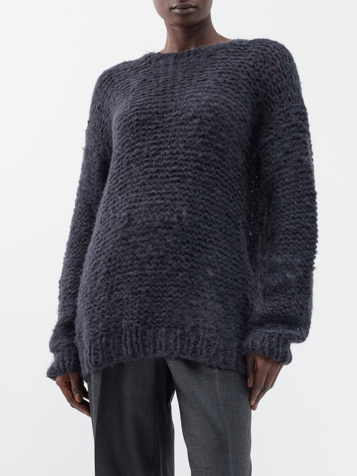 Eryna open-knit alpaca-blend sweater | The Row
