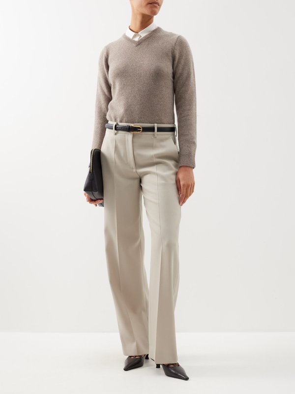 The Row Enrica mélange-cashmere sweater