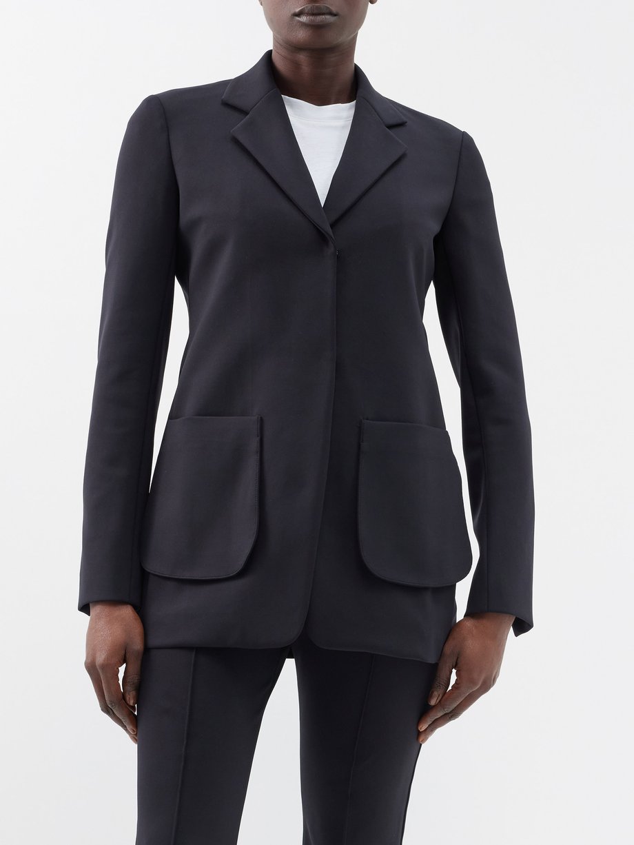 The Row Yedid patch-pocket scuba tailored jacket